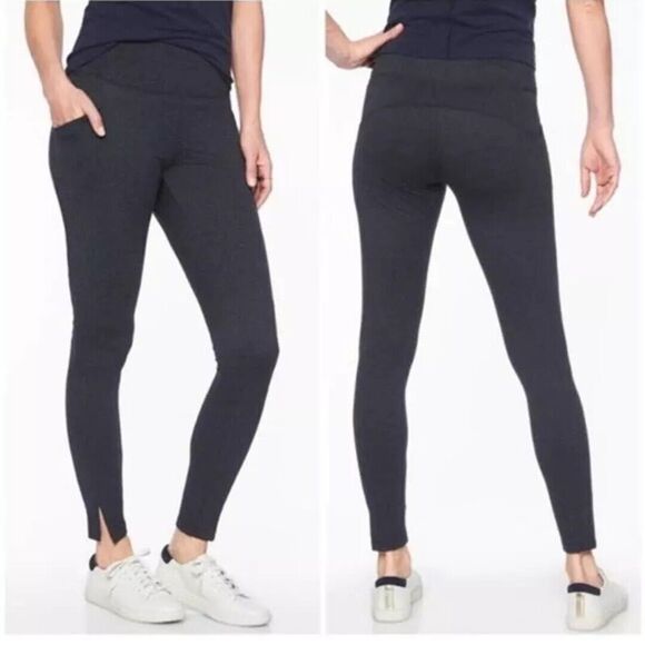 Athleta Pants - Athleta Women's XS Mercer Herringbone Leggings Blue Black Stretch #353504
